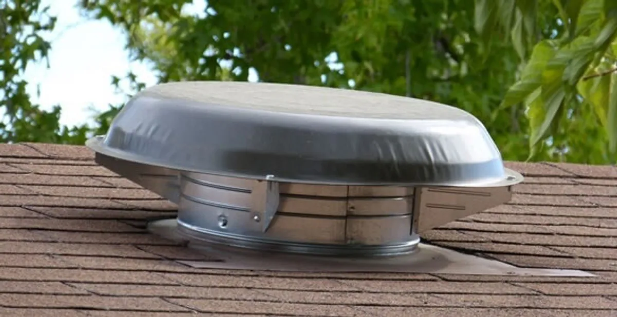 attic fan installation services with low-profile roof ventilation unit in Oklahoma City, OK