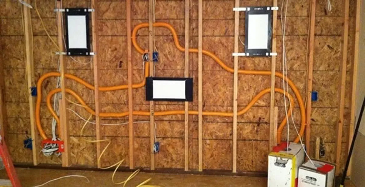 new construction wiring project displaying complete electrical system layout installed by professionals in Oklahoma City, OK