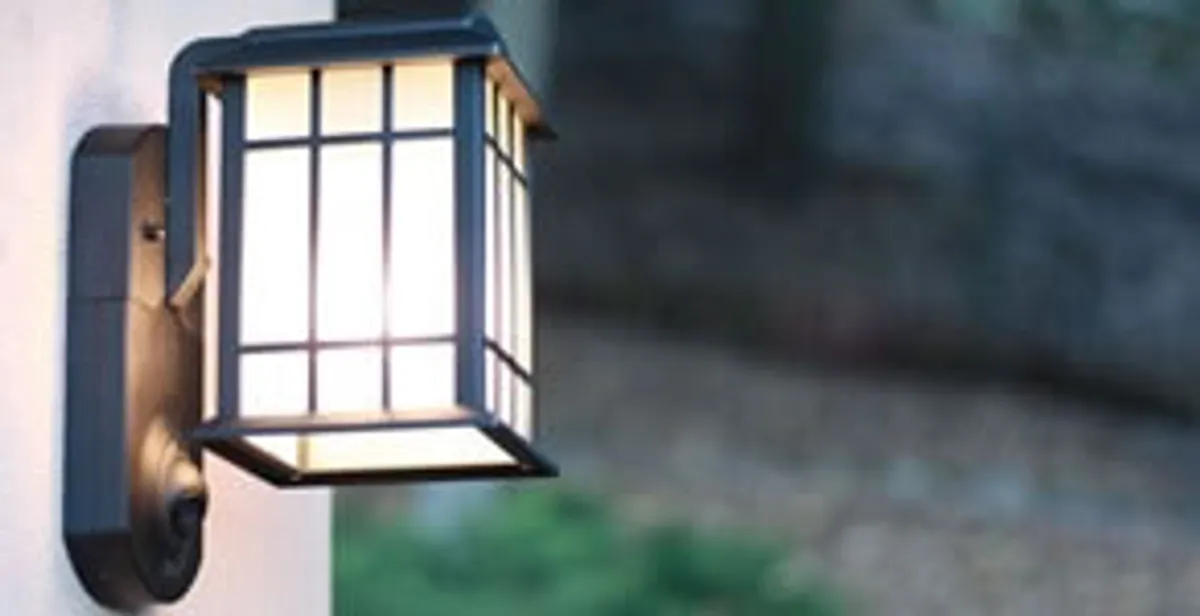 security light installation services with professionally mounted exterior wall light in Oklahoma City, OK