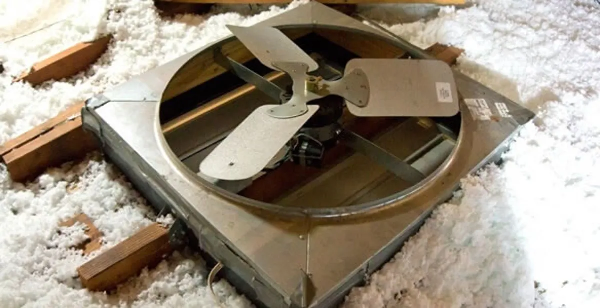 whole house fan installation services with attic-mounted ventilation unit in Oklahoma City, OK