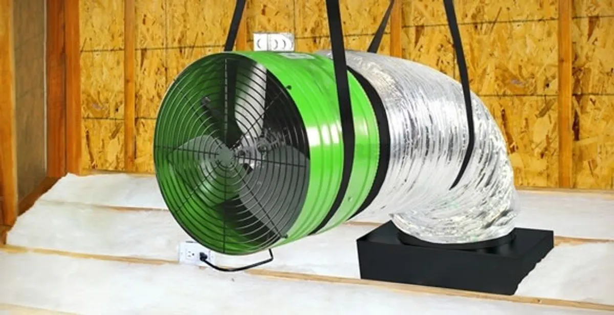 whole house fan installation services with professionally mounted ventilation fan system in Oklahoma City, OK